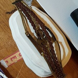 Multi Layer Vegan Leather Bracelet 7"